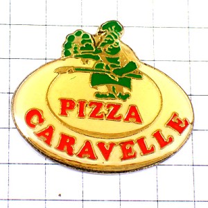 ピンバッジ・ピザ屋さんシェフ料理人の窯入れ