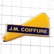ピンバッジ・ＪＭ美容師のクシ JM-COIFFURE HAIRDRESSER FRANCE