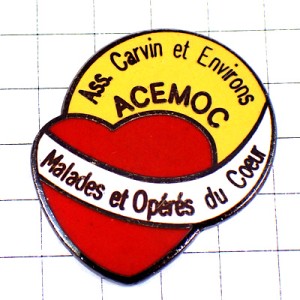 ピンバッジ・真っ赤なハート心臓医療