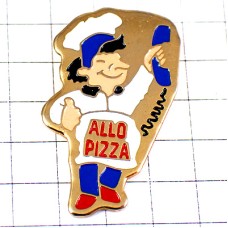 ピンバッジ・ピザ屋さん青い電話の受話器シェフ料理人コックさん ALLO-PIZZA FRANCE ピンバッジ・ピザ屋さん青い電話の受話器シェフ料理人コックさん ALLO-PIZZA FRANCE