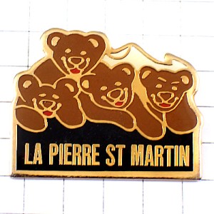 ピンバッジ・熊のぬいぐるみクマ４つテディベア