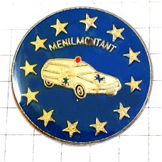 ピンバッジ・メニルモンタン救急車ヨーロッパEU欧州連合スター星の欧州旗 EUROPE FLAG MENILMONTANT AMBULANCE FRANCE ピンバッジ・メニルモンタン救急車ヨーロッパEU欧州連合スター星の欧州旗 EUROPE FLAG MENILMONTANT AMBULANCE FRANCE
