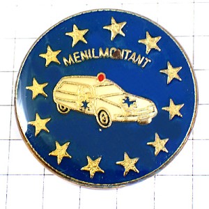 ピンバッジ・メニルモンタン救急車ヨーロッパEU欧州連合スター星の欧州旗 ピンバッジ・メニルモンタン救急車ヨーロッパEU欧州連合スター星の欧州旗
