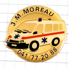 ピンバッジ・青いマークの救急車 JM-MOREAU AMBULANCE FRANCE ピンバッジ・青いマークの救急車 JM-MOREAU AMBULANCE FRANCE