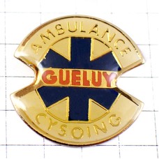 ピンバッジ・救急医療の青いマーク GUELUY AMBULANCE FRANCE