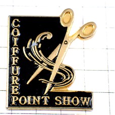 ピンバッジ・カールした髪ハサミ美容師の道具ゴールド金色 POINT-SHOW HAIRDRESSER FRANCE ピンバッジ・カールした髪ハサミ美容師の道具ゴールド金色 POINT-SHOW HAIRDRESSER FRANCE