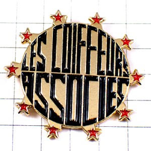 ピンバッジ・美容師協会スター赤い星々