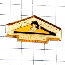 ピンバッジ・美容師カットモデル黒髪 LOUIS-ARMAND HAIRDRESSER FRANCE ピンバッジ・美容師カットモデル黒髪 LOUIS-ARMAND HAIRDRESSER FRANCE