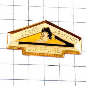 ピンバッジ・美容師カットモデル黒髪