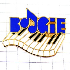 ピンバッジ・ピアノの鍵盤ブージー音符ミュージック音楽楽器 BOOGIE CLAVIER