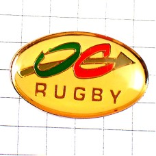 ピンバッジ・ラグビー球の形ボールＯＣ矢印 RUGBY FRANCE