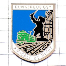 ピンバッジ・ダンケルク紋章トレイン鉄道車両 DUNKERQUE FRANCE