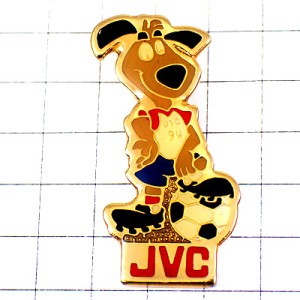 ピンバッジ・サッカーワールドカップ犬アメリカ大会ストライカーUSAマスコットJVC STRIKE SOCCER WORLDCUP 1994 JVC JAPAN