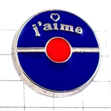 ピンバッジ・水兵帽マリン大好きハート赤いポンポンの帽子海軍 BERET CALOT KEPI J-AIME MARINE FRANCE