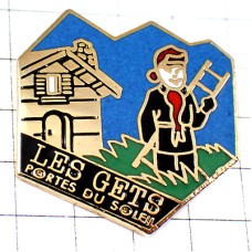ピンバッジ・煙突掃除の男の子ハシゴ家 LES-GETS ALPS RAMONEUR FRANCE
