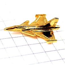 ピンバッジ・戦闘機ゴールド金色ミリタリー飛行機立体型 MILITARY PLANE ピンバッジ・戦闘機ゴールド金色ミリタリー飛行機立体型 MILITARY PLANE