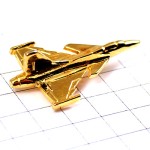 ピンバッジ・戦闘機ゴールド金色ミリタリー飛行機立体型