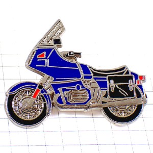 ピンバッジ・ＢＭＷポリス警察のバイク二輪オートバイ青 BMW GERMANY