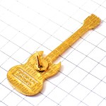 ピンバッジ・白いエレキギター楽器ギブソン音楽アメリカ/USA