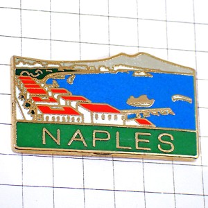 ピンバッジ・ナポリ海イタリア風景