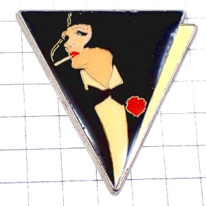 ピンバッジ・くわえタバコ蝶ネクタイの女の子 COLETTE FRANCE