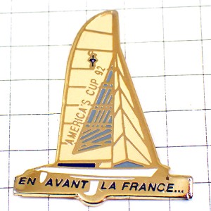 ピンバッジ・アメリカズカップ帆船ヨットフランスチーム前進 AMERICAS-CUP FRANCE DEFI