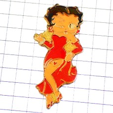 ピンバッジ・ベティちゃん赤いドレス漫画ベティブープ女の子アニメ ピンバッジ・ベティちゃん赤いドレス漫画ベティブープ女の子アニメ