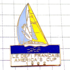 ピンバッジ・アメリカズカップ船ヨット一隻フランスチーム海