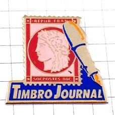 ピンバッジ・万年筆と郵便切手型マリアンヌ自由の女神 TIMBRO-JOURNAL CERES STAMP COLLECTORS FRANCE ピンバッジ・万年筆と郵便切手型マリアンヌ自由の女神 TIMBRO-JOURNAL CERES STAMP COLLECTORS FRANCE