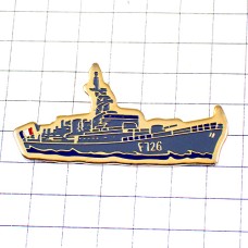 ピンバッジ・フリゲート艦F726フランス海軍トリコロール国旗 F726 FREGATE COMMANDANT-BORY FRANCE