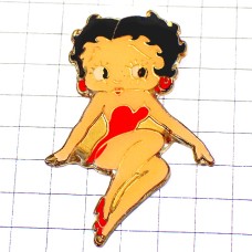 ピンバッジ・ベティちゃん赤いミニドレス女の子ベティブープ漫画アニメ BETTY-BOOP ピンバッジ・ベティちゃん赤いミニドレス女の子ベティブープ漫画アニメ BETTY-BOOP