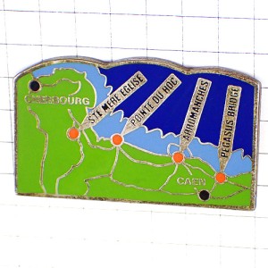 ピンバッジ・ノルマンディ上陸作戦ミリタリー第二次大戦フランス海岸