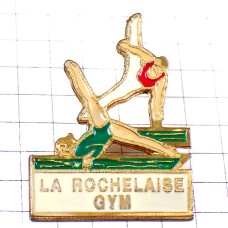 ピンバッジ・男女体操選手ジム緑のレオタード女の子 LA-ROCHELAISE FRANCE ピンバッジ・男女体操選手ジム緑のレオタード女の子 LA-ROCHELAISE FRANCE