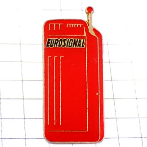 ピンバッジ・アンテナ赤い電話ユーロシニャル