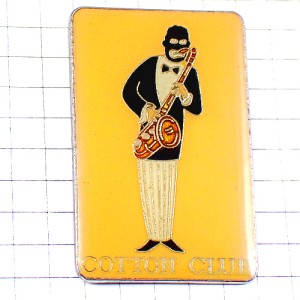 ピンバッジ・コットンクラブ音楽ジャズ楽器サックス奏者サクソフォン COTTON-CLUB JAZZ