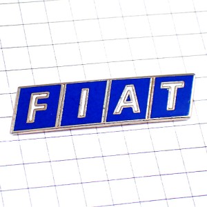 ピンバッジ・フィアット車エンブレム紺色ロゴ FIAT ITALIA ITALY
