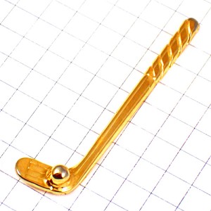 ピンバッジ・ゴルフ金色のクラブ球ゴールド GOLF