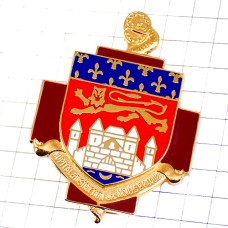 ブローチ・軍事教育病院ライオン白い城や百合の紋章フランス軍ミリタリー