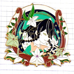 ピンバッジ・原神キャラクター百合の花ライアー竪琴