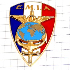 ブローチ・地球と剣とイカリ空軍中軍基地フランス軍ミリタリー