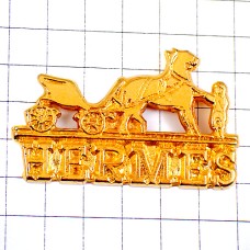 ピンバッジ・エルメス金色の馬車ゴールド HERMES FRANCE