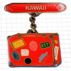 ピンバッジ・ハワイ赤いスーツケース旅行鞄カイロやニューヨーク HAWAI SUITCASE #BIG ピンバッジ・ハワイ赤いスーツケース旅行鞄カイロやニューヨーク HAWAI SUITCASE #BIG
