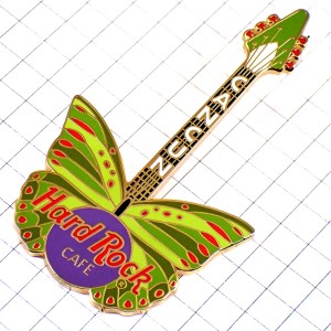 ピンバッジ・メキシコのカンクン音楽チョウチョウ緑色の蝶々エレキギター楽器ハードロックカフェ HARD-ROCK-CAFE HRC GUITAR CANCUN MEXICO ピンバッジ・メキシコのカンクン音楽チョウチョウ緑色の蝶々エレキギター楽器ハードロックカフェ HARD-ROCK-CAFE HRC GUITAR CANCUN MEXICO