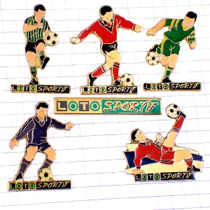 ピンバッジ・サッカー選手５人ロトくじ６個セット