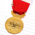 ブローチ・マリアンヌ自由の女神コイン月桂樹トリコロール国旗色リボン青白赤 REPUBLIQUE-FRANCAISE MARIANE LAURIERS MINISTERE-DU-TRAVAIL COCARDE FRANCE