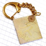 キーホルダー・亥干支イノシシ赤い猪ブタ豚