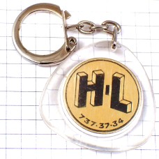 キーホルダー・アルファベットＨＬ赤いアンティークカー車 OLDCAR TACOT FRANCE