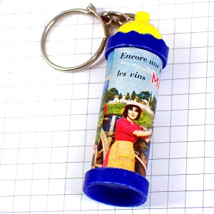 キーホルダー・ワイン葡萄の収穫ブドウ酒ブルゴーニュ産ボーヌの村 MARGNAT BEAUNE BOURGOGNE FRANCE