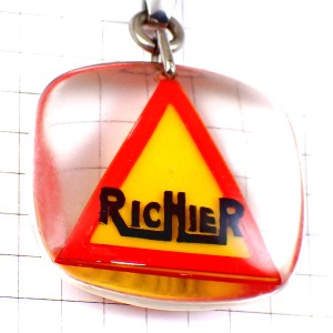 キーホルダー・赤い三角の道路標識リシエ黄色 RICHIER SIGNALISATION FRANCE
