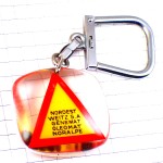 キーホルダー・赤い三角の道路標識リシエ黄色 RICHIER SIGNALISATION FRANCE